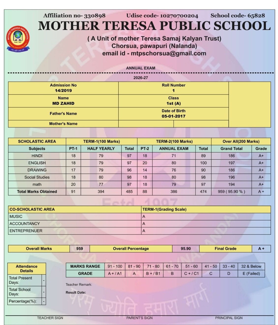 Marksheet